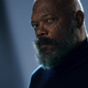 Samuel L. Jackson as Nick Fury in a still promo shot for Secret Invasions.